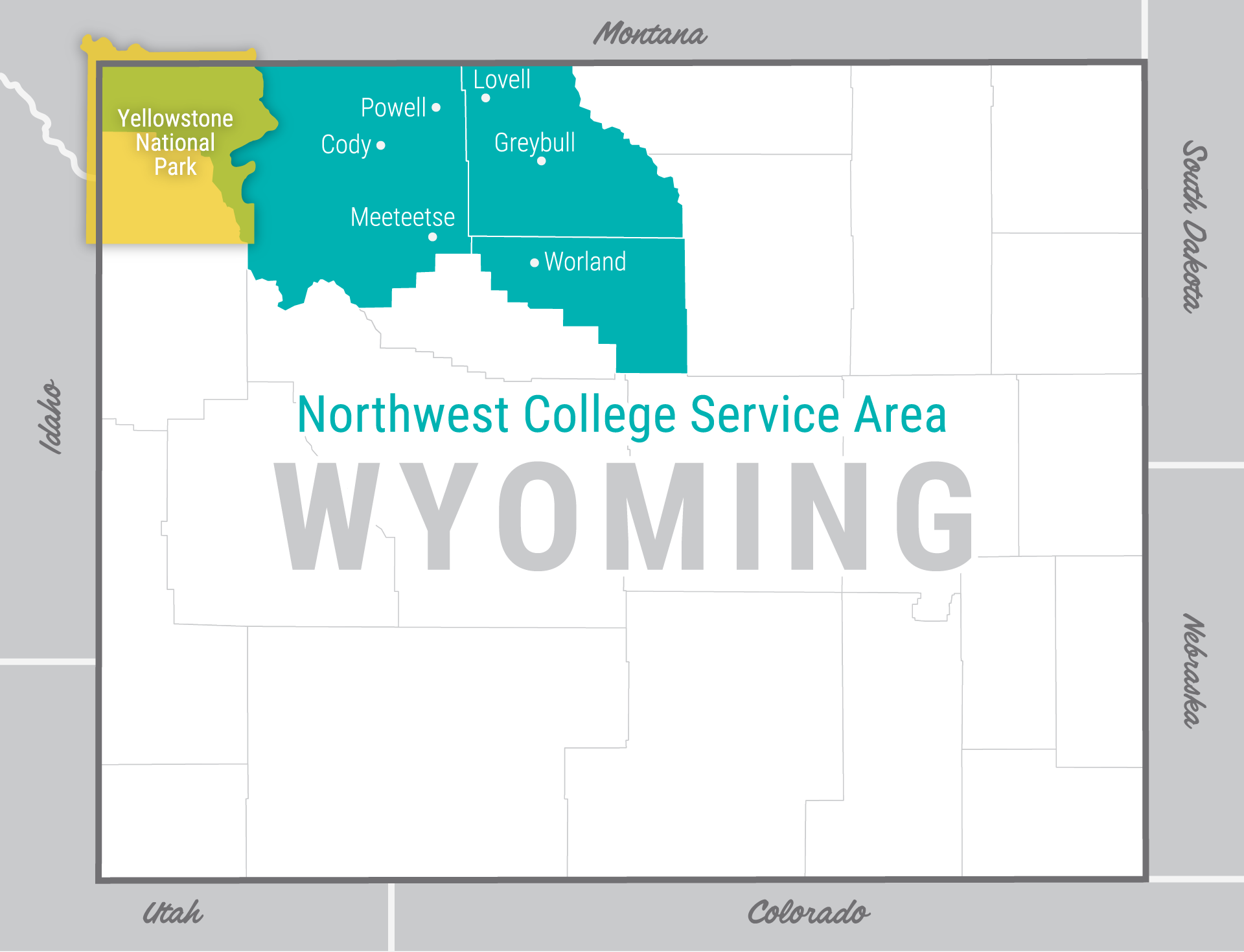 NWC Service Area: Park County, Big Horn County and Washakie County