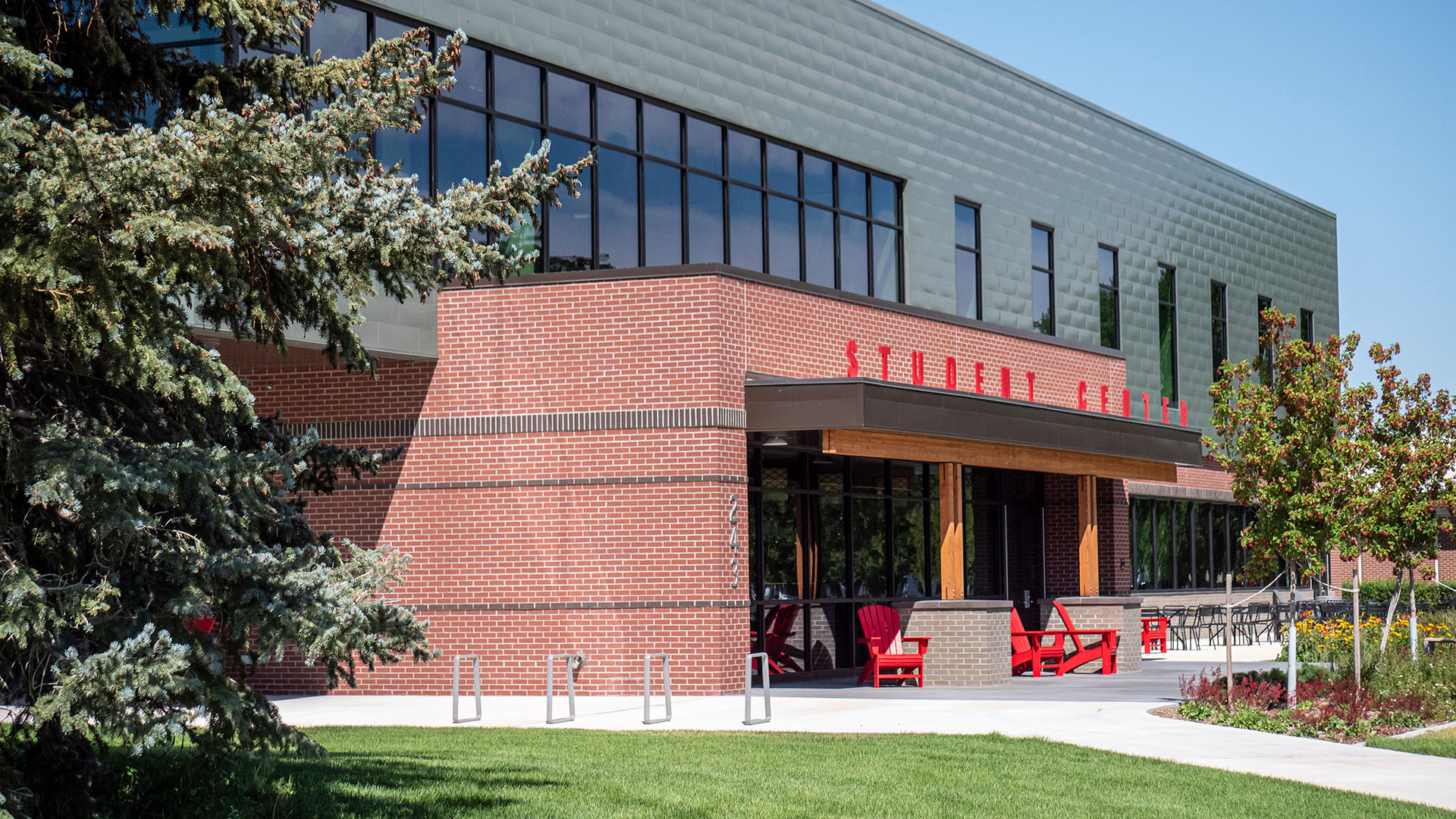 Northwest College Student Center on a summer day